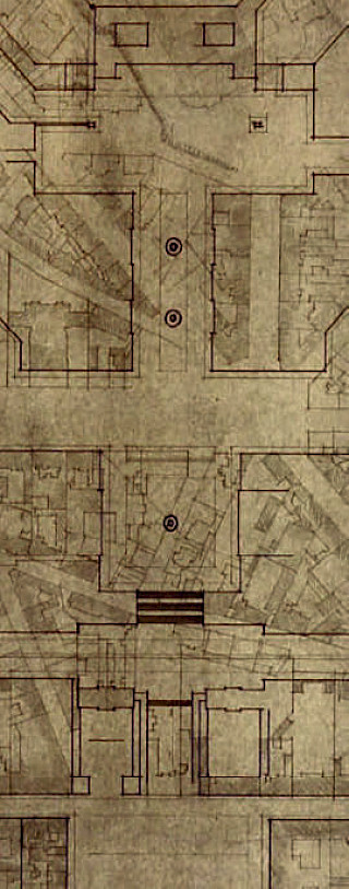 Abb. 6: o. V. (Stadtplanungsamt Kassel), Fluchtlinienplan zum »Stadtkern Neuer Gattung«, Okt. 1944 (Ausschnitt)<br/>© Lüken-Isberner, Große Pläne., S. 153