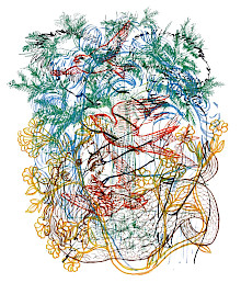 180 x 160  2022  Farbstifte<br/>Hans Jürgen Diez